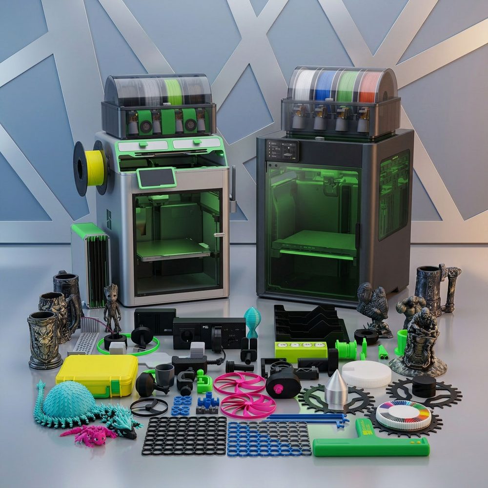 3D-Drucker und gedruckte Teile: Ersatzteile, Zahnräder, Figuren